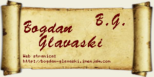 Bogdan Glavaški vizit kartica